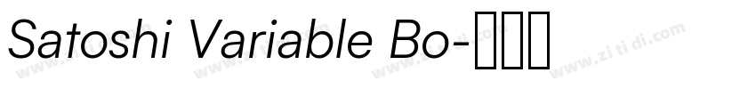 Satoshi Variable Bo字体转换